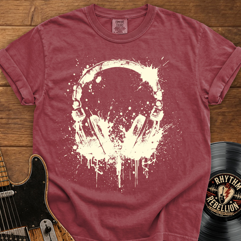Headphone Splash T-Shirt – Music Lover Graphic Tee