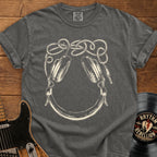 Headphones Smiley T-Shirt — Vintage Music Tee