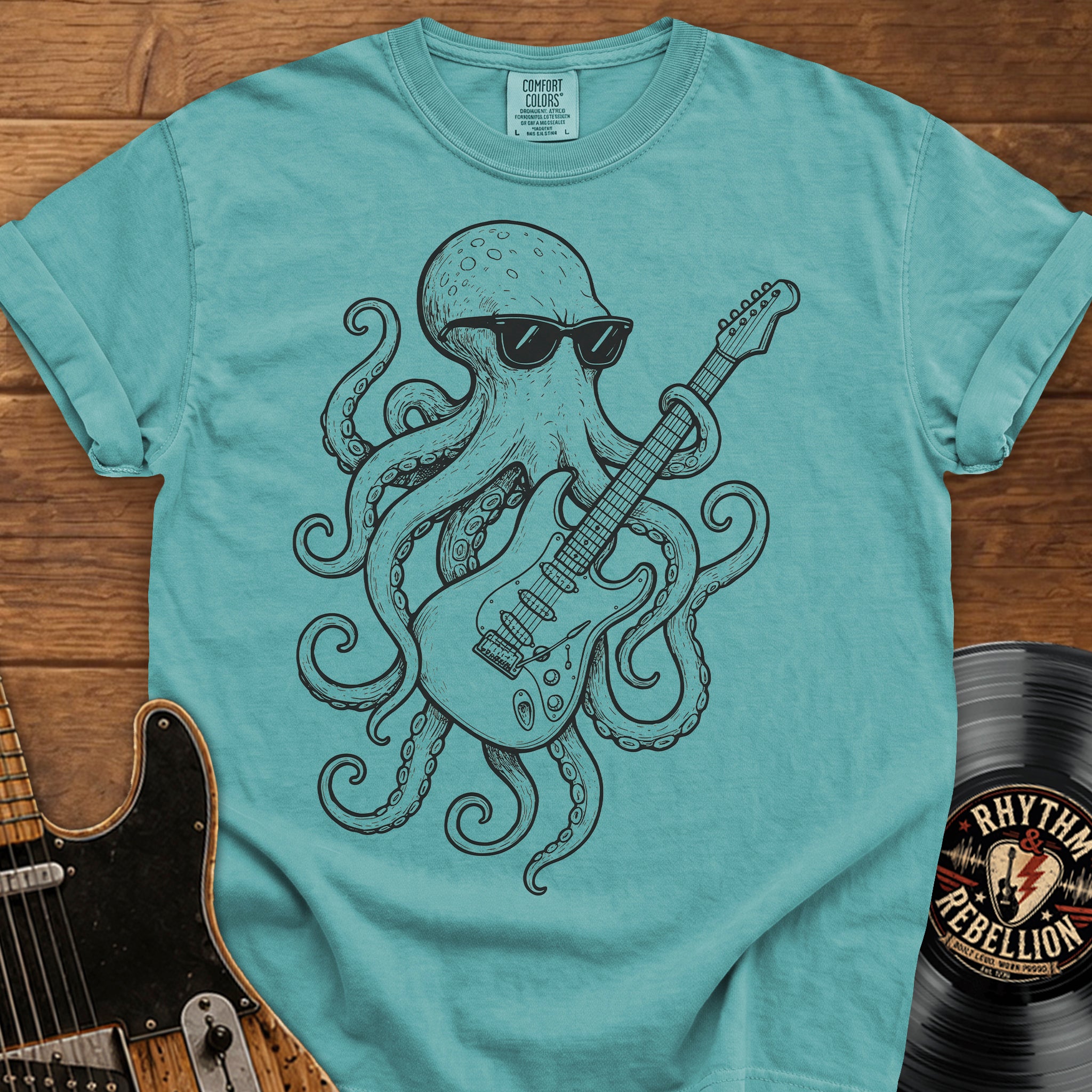 Octopus Guitar Tee — Vintage Rock Music Graphic T-Shirt