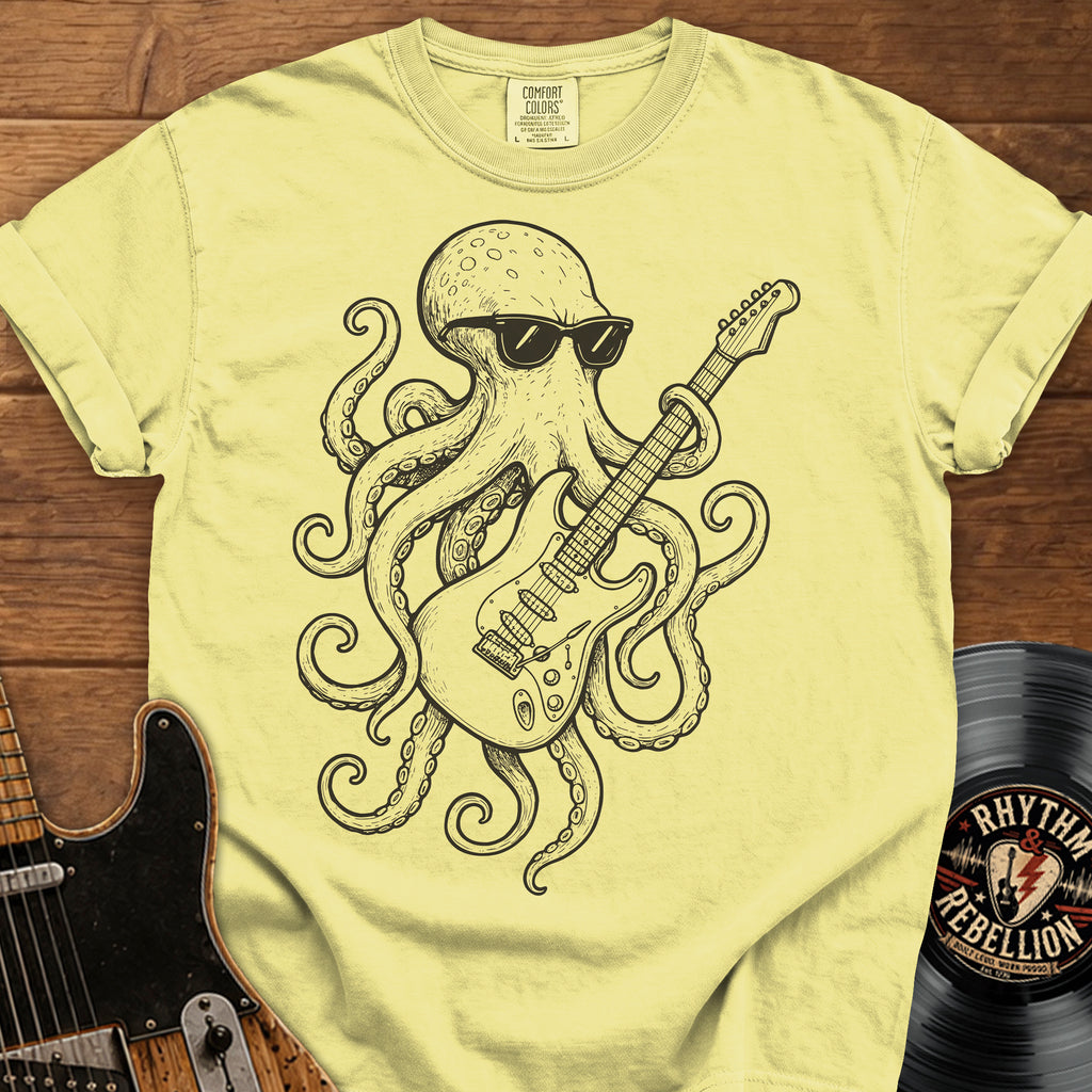 Octopus Guitar Tee — Vintage Rock Music Graphic T-Shirt