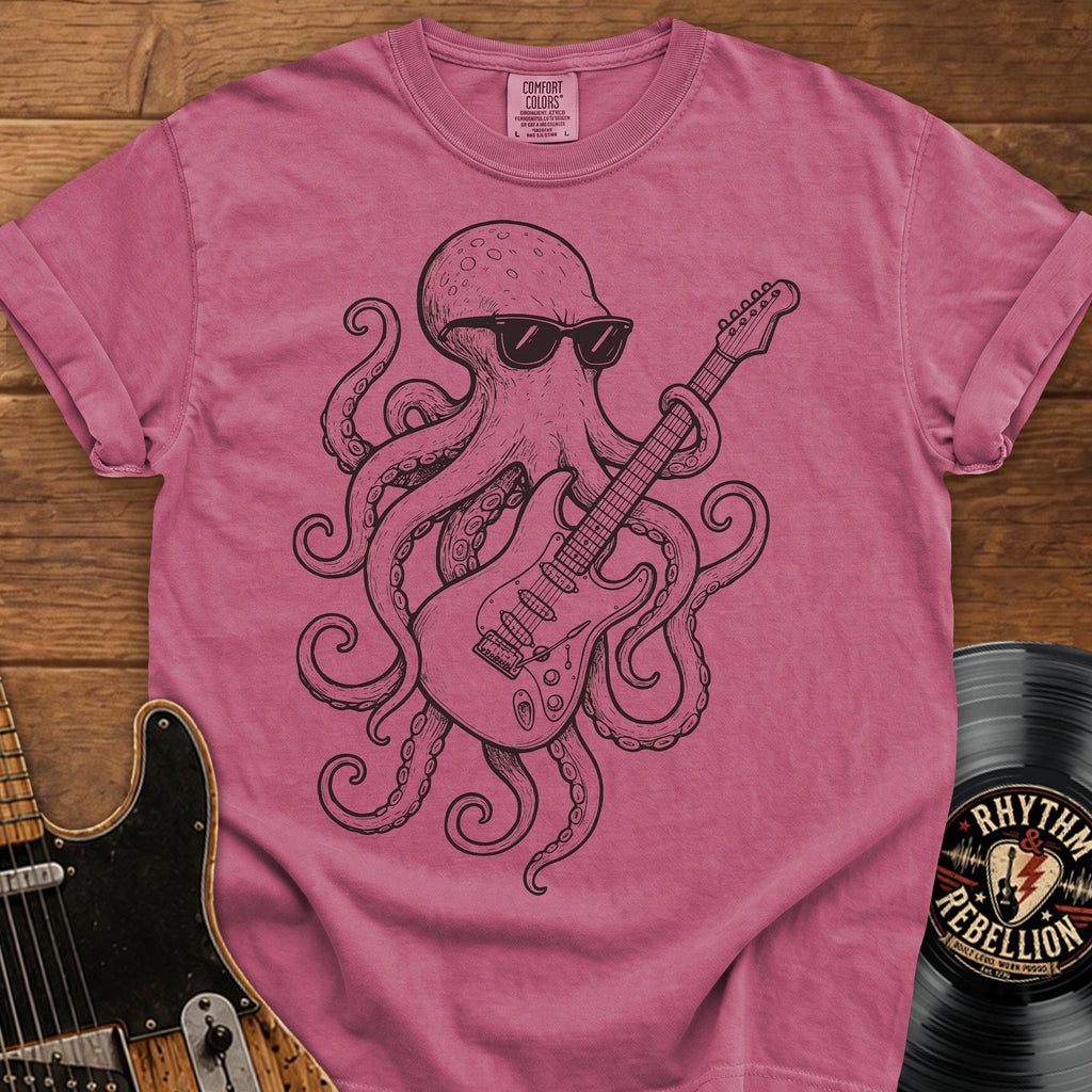 Octopus Guitar Tee — Vintage Rock Music Graphic T-Shirt