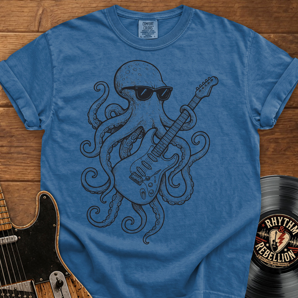 Octopus Guitar Tee — Vintage Rock Music Graphic T-Shirt