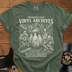 Preserve Our Vinyl Archives T-Shirt — Retro Ghosts & Records Music Lover Tee