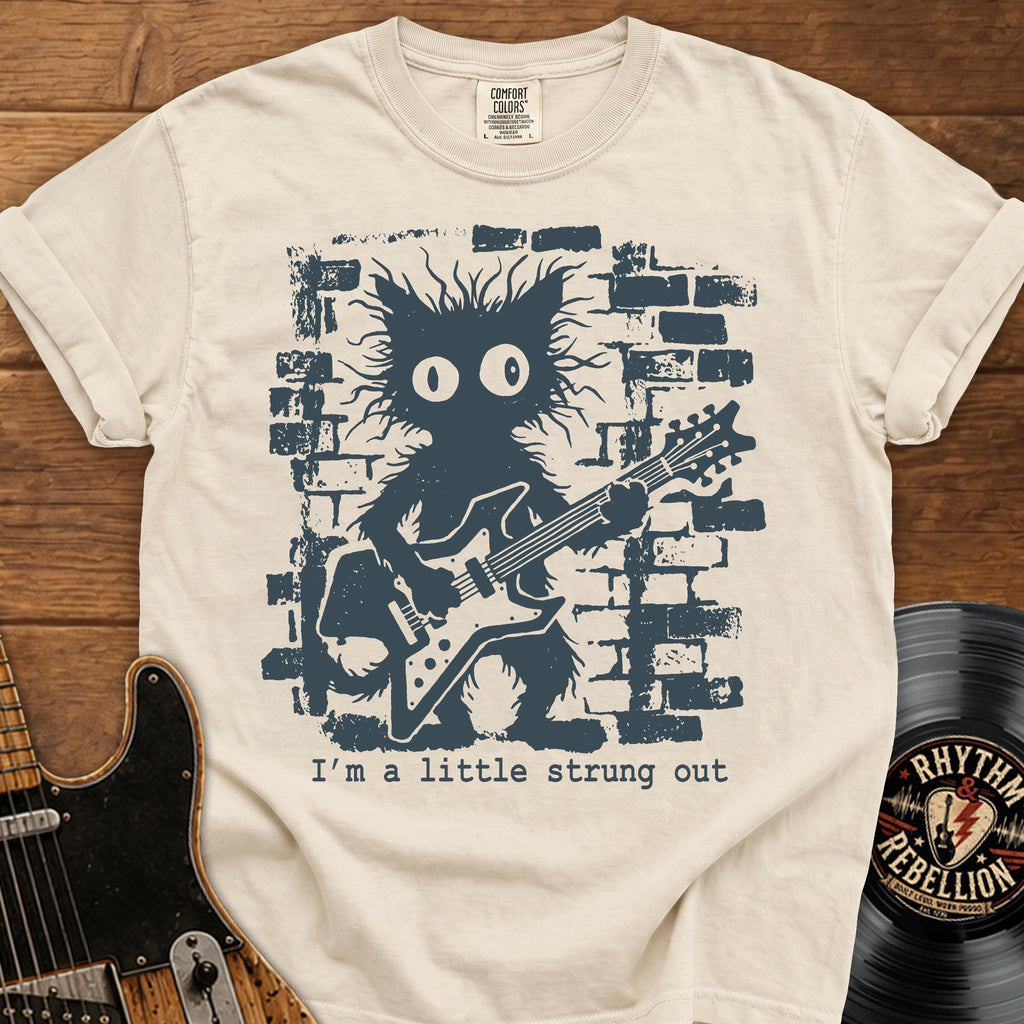 Strung Out Cat Guitar T-Shirt