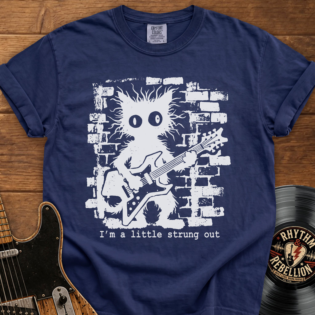 Strung Out Cat Guitar T-Shirt