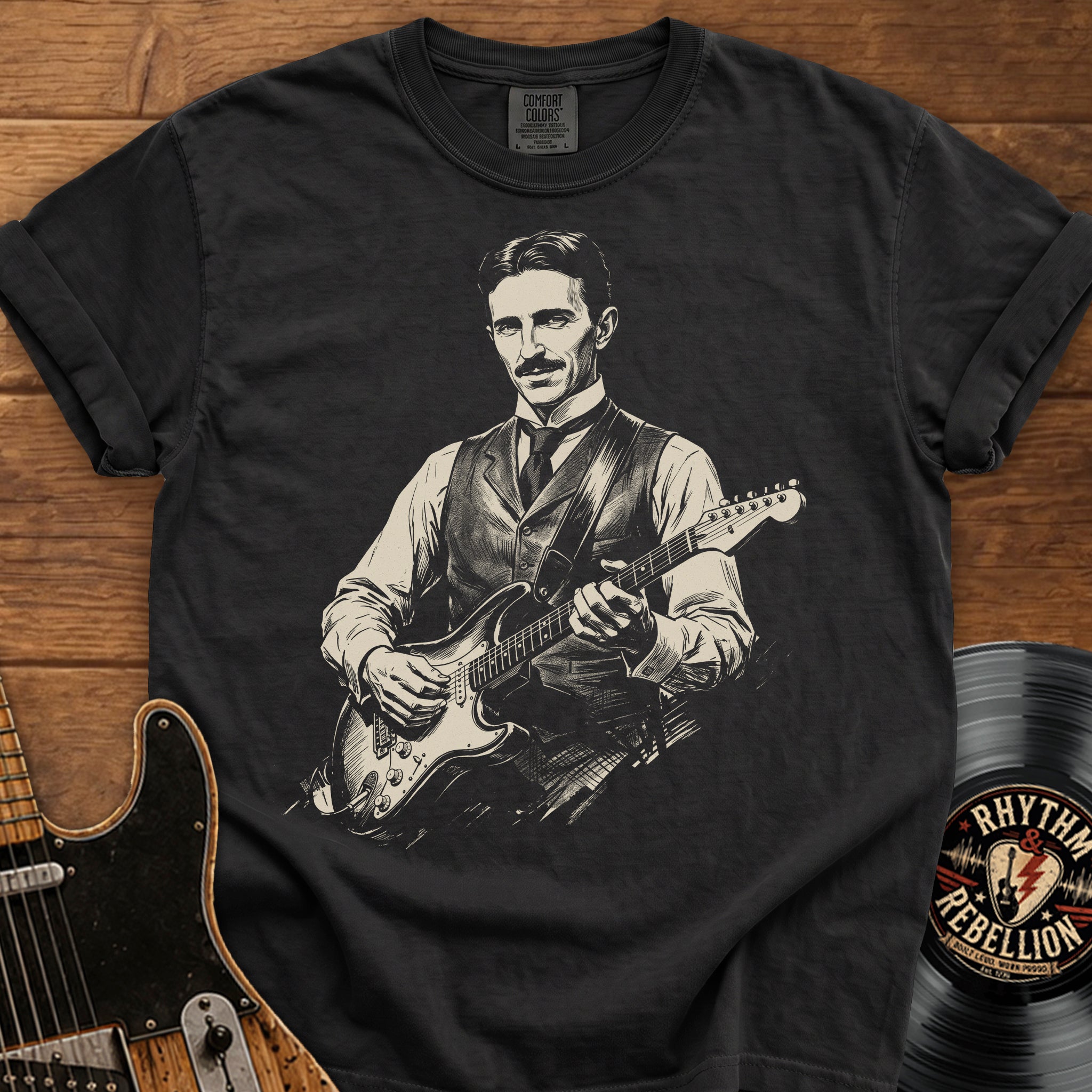 Nikola Tesla Guitar T-Shirt