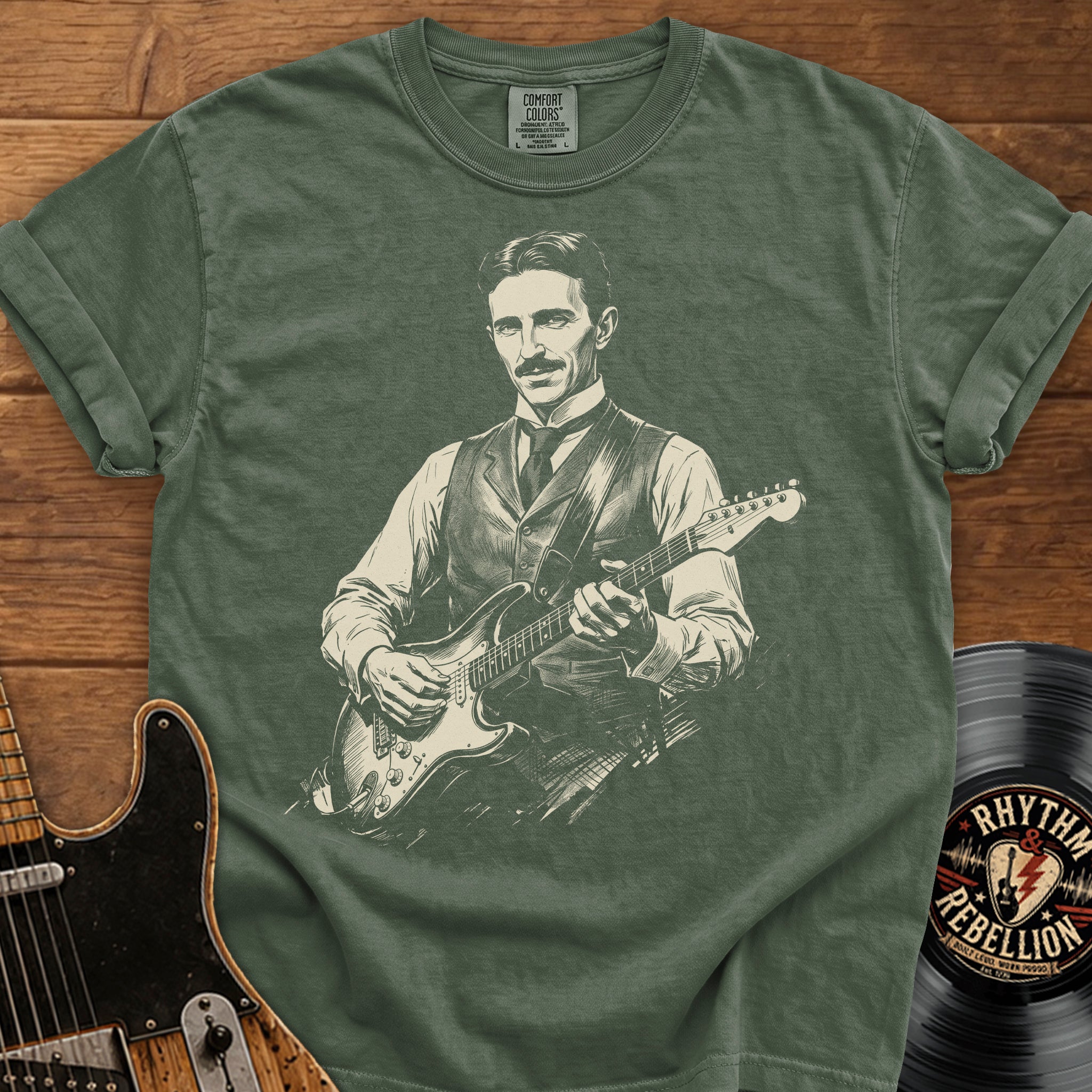 Nikola Tesla Guitar T-Shirt