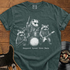 Support Local Dive Bars Raccoon Band T-Shirt