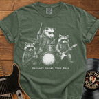 Support Local Dive Bars Raccoon Band T-Shirt