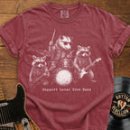 Support Local Dive Bars Raccoon Band T-Shirt