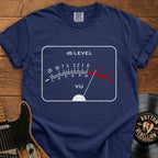 VU Meter T-Shirt — Retro Audio dB Level Tee