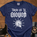 Vintage Rock T-Shirt — "These Go To Eleven" Amp Dial Graphic