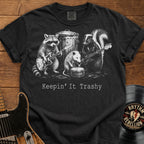 Keeping It Trashy T-Shirt — Raccoon & Skunk Band Graphic Tee