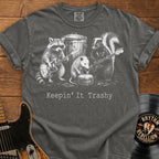 Keeping It Trashy T-Shirt — Raccoon & Skunk Band Graphic Tee