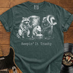 Keeping It Trashy T-Shirt — Raccoon & Skunk Band Graphic Tee