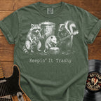 Keeping It Trashy T-Shirt — Raccoon & Skunk Band Graphic Tee