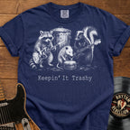 Keeping It Trashy T-Shirt — Raccoon & Skunk Band Graphic Tee