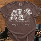 Keeping It Trashy T-Shirt — Raccoon & Skunk Band Graphic Tee