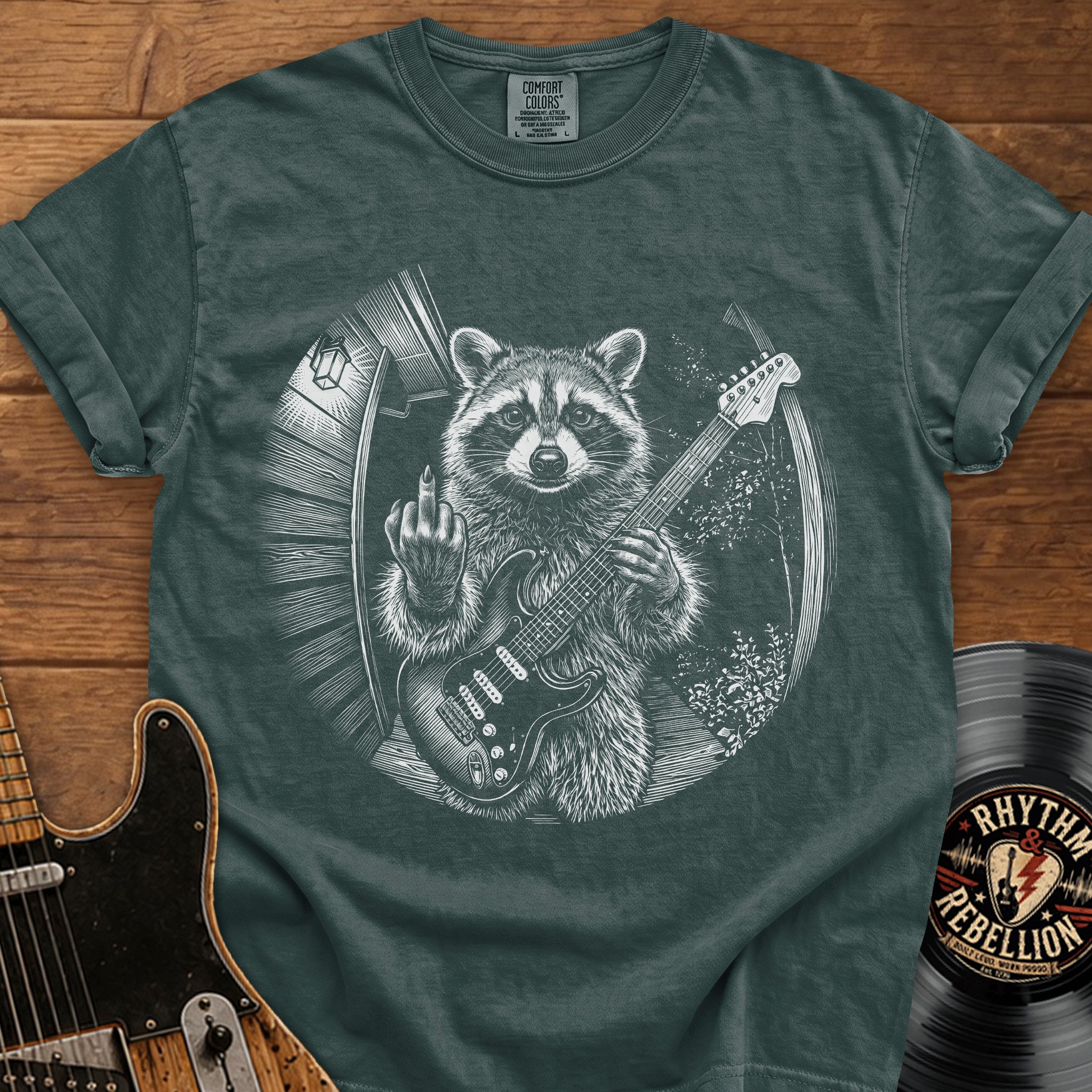Raccoon Guitar Cam T-Shirt