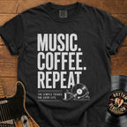 Vinyl Player Graphic Coffee Lover Tee