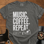 Vinyl Player Graphic Coffee Lover Tee
