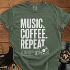 Vinyl Player Graphic Coffee Lover Tee