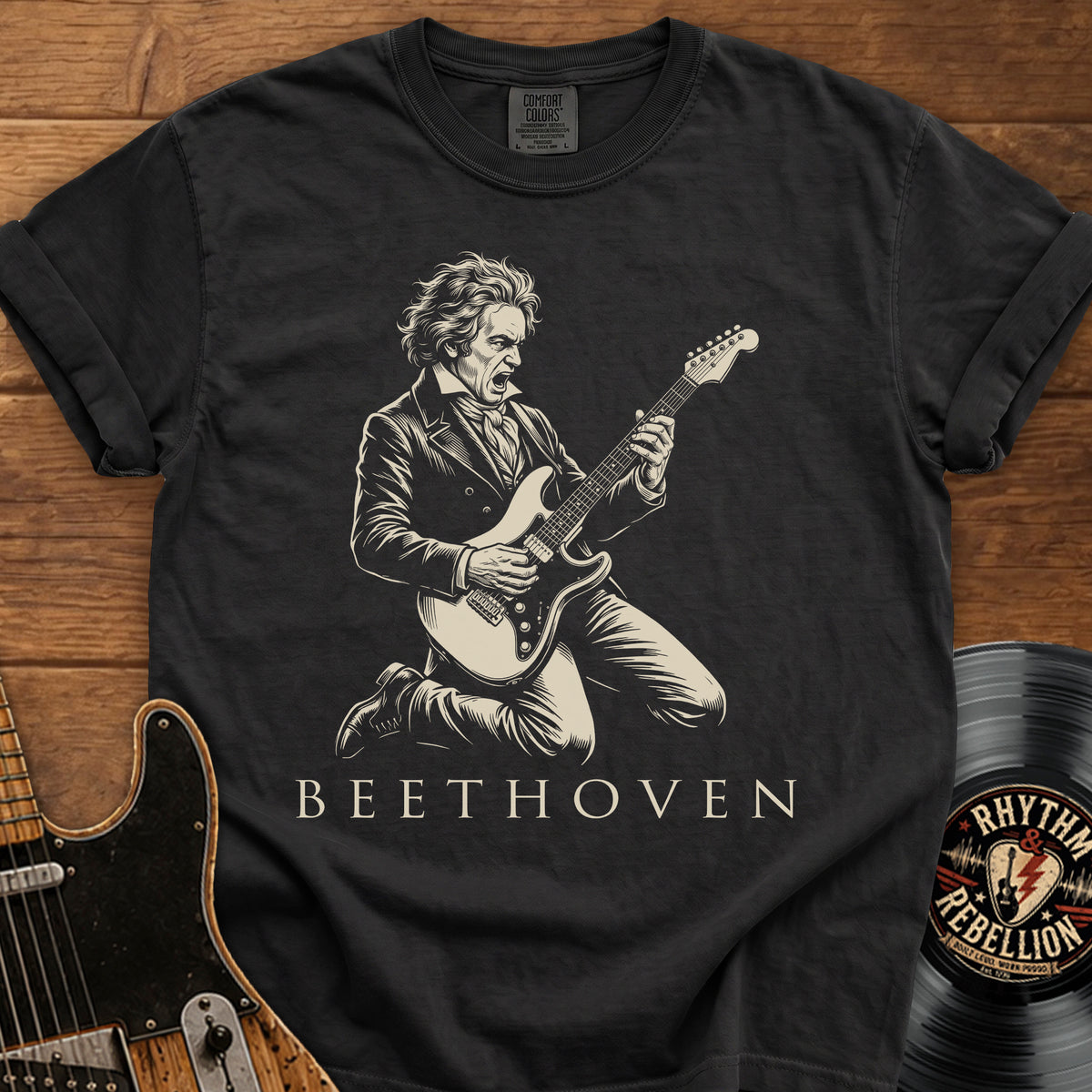 Beethoven Guitar Rock T-Shirt