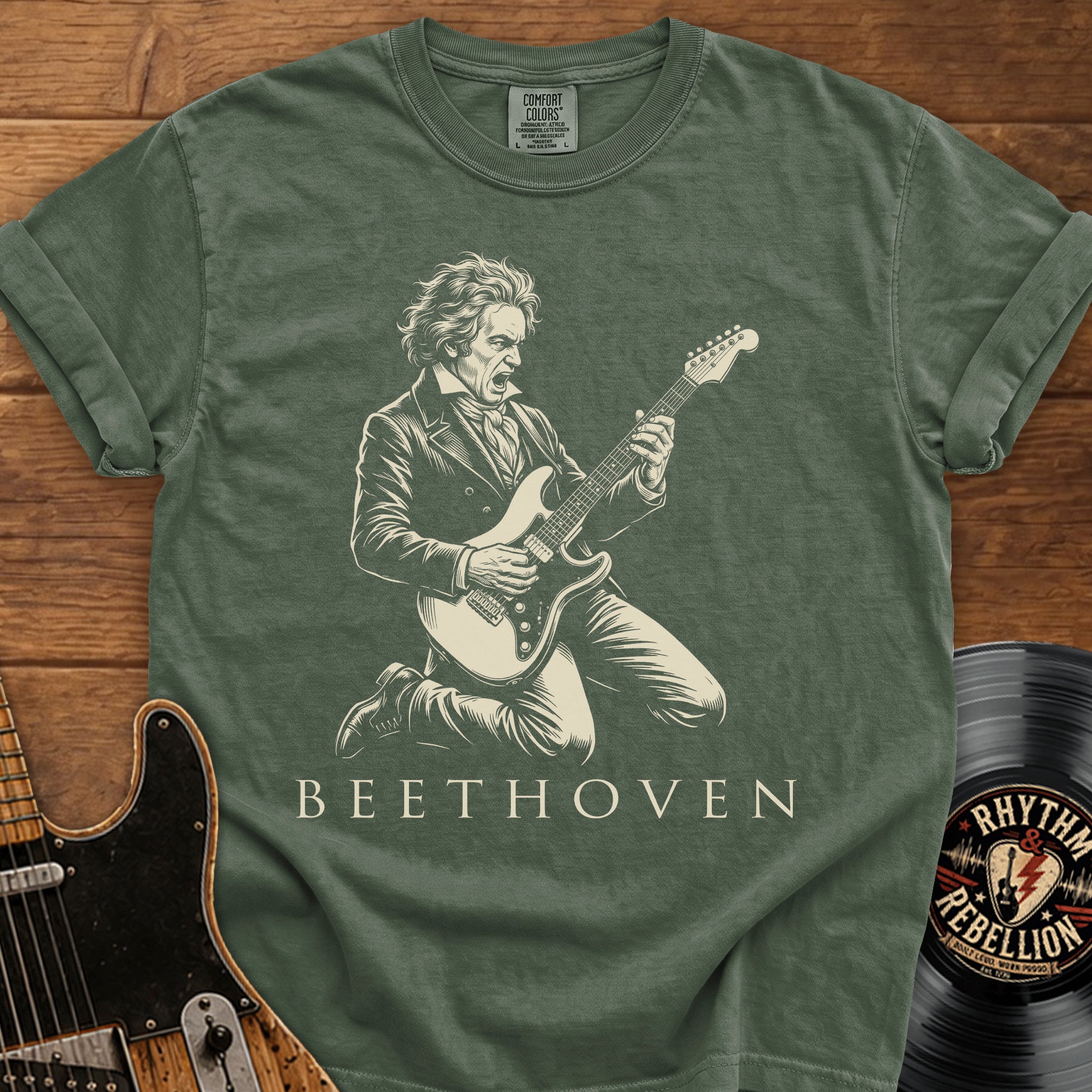 Beethoven Guitar Rock T-Shirt
