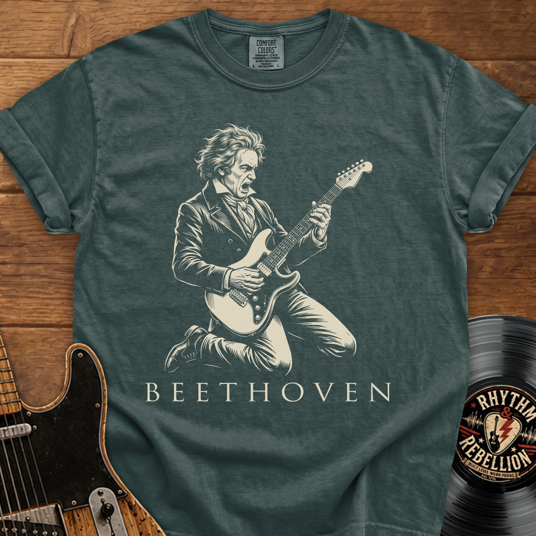 Beethoven Guitar Rock T-Shirt