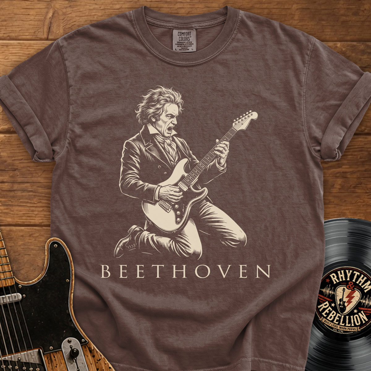 Beethoven Guitar Rock T-Shirt