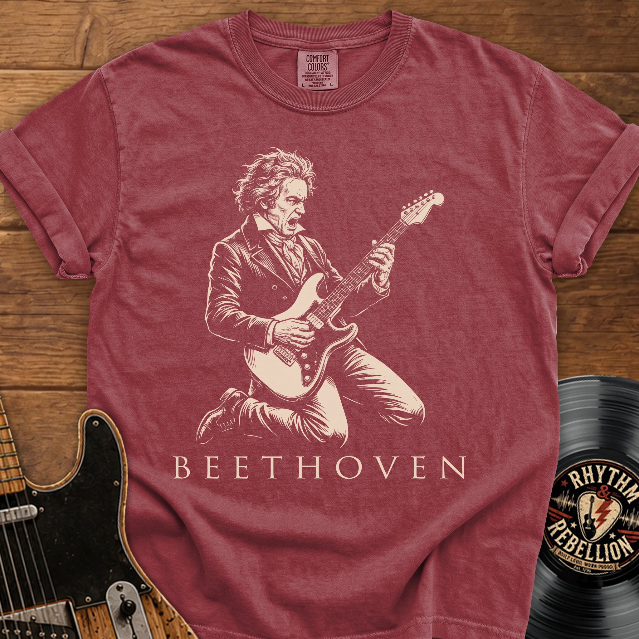 Beethoven Guitar Rock T-Shirt