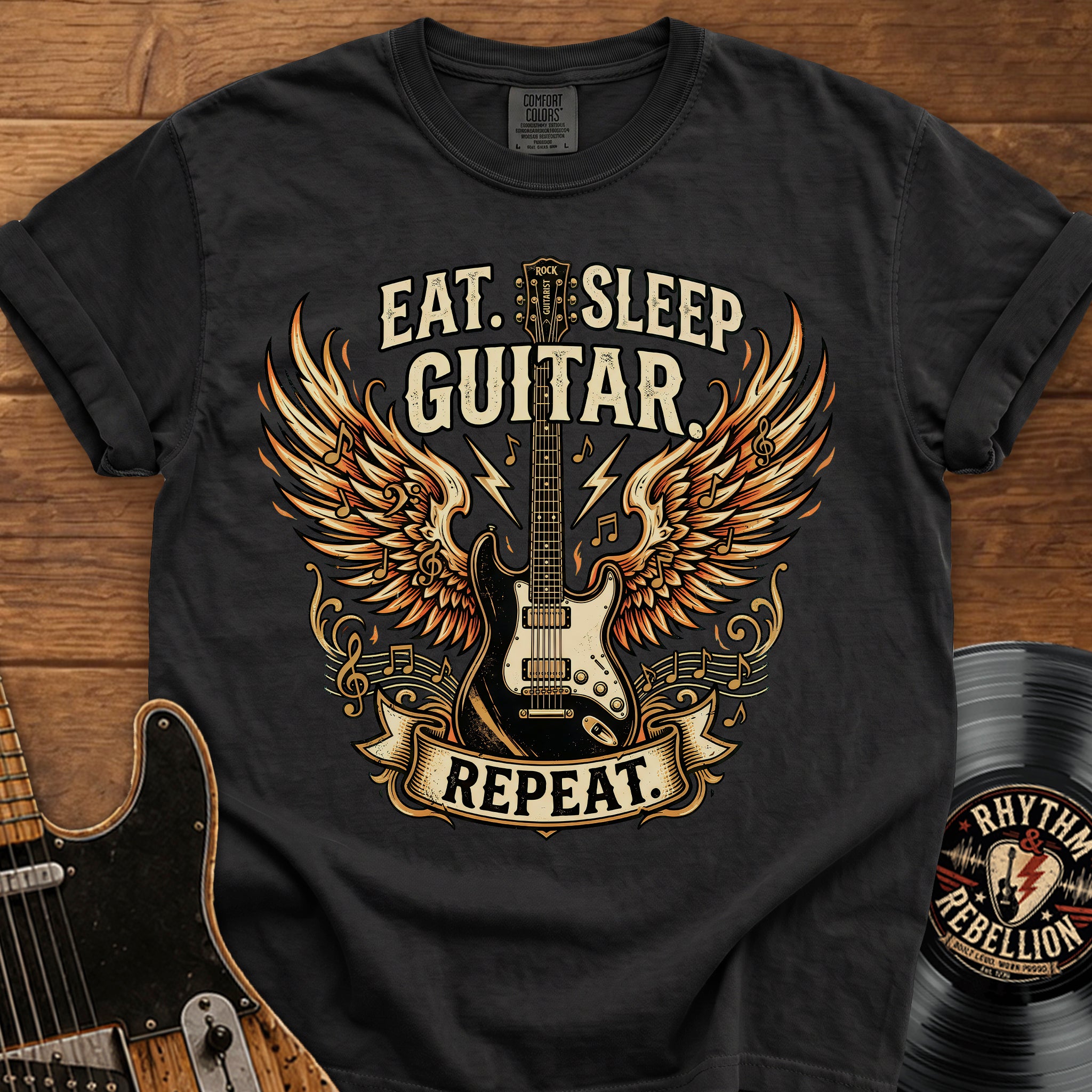 Eat Sleep Guitar Repeat T-Shirt