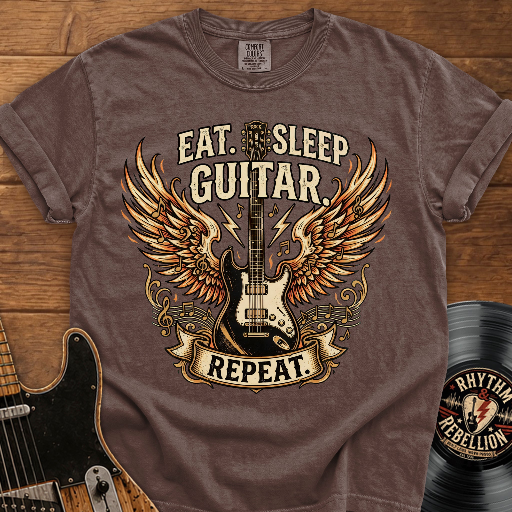 Eat Sleep Guitar Repeat T-Shirt