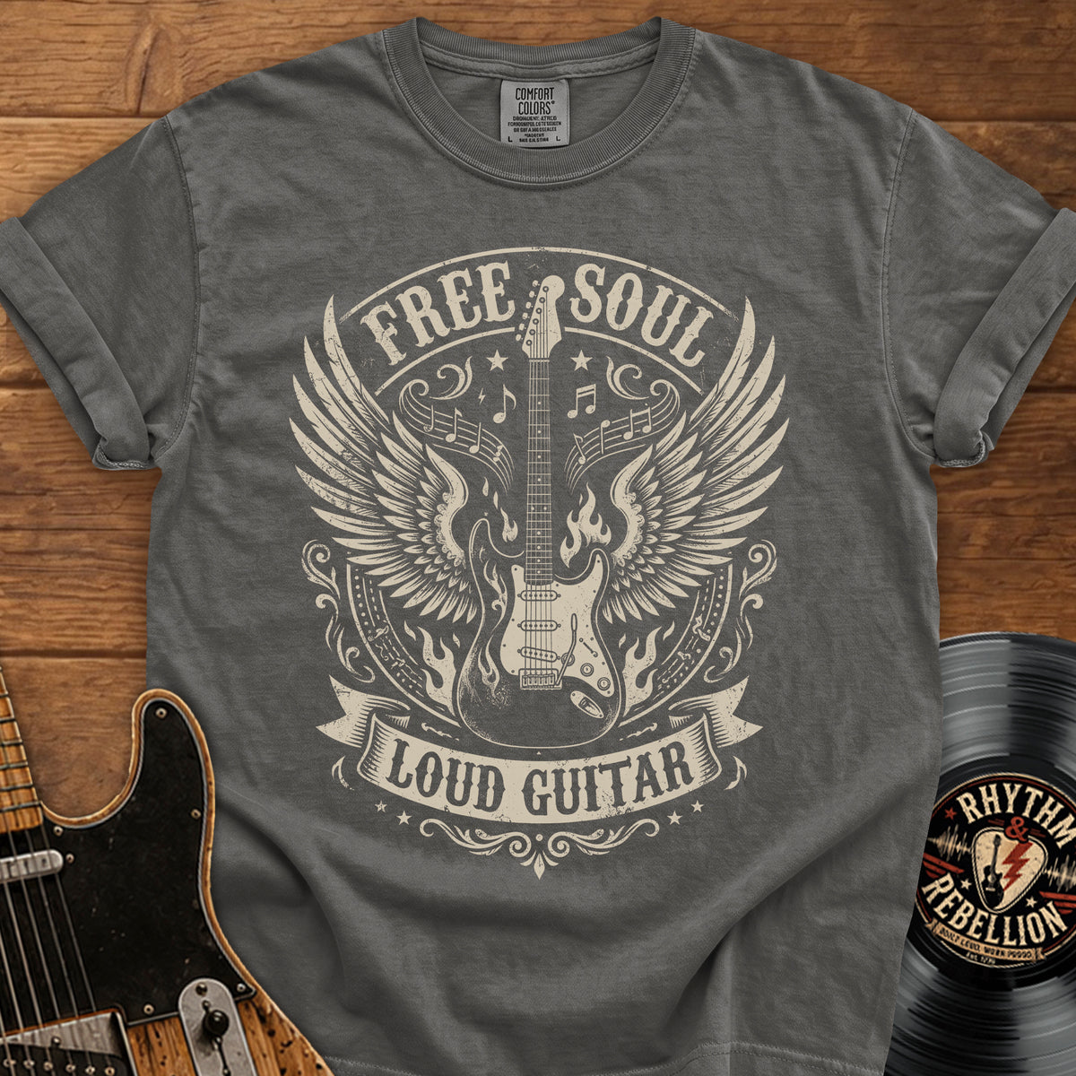 Free Soul Loud Guitar T-Shirt