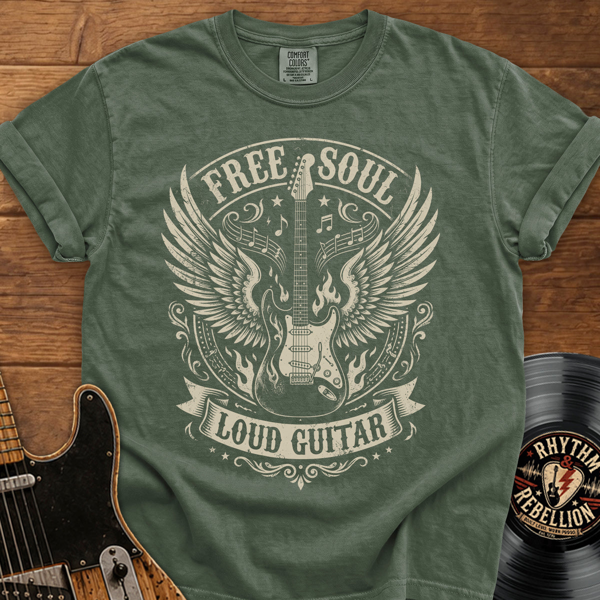 Free Soul Loud Guitar T-Shirt