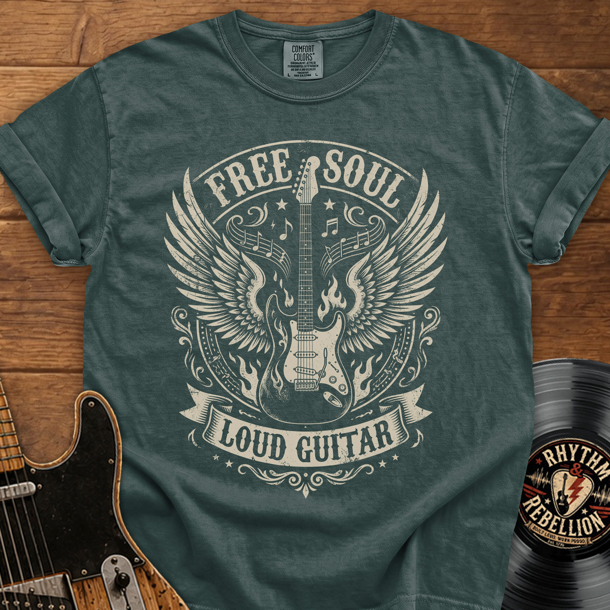 Free Soul Loud Guitar T-Shirt
