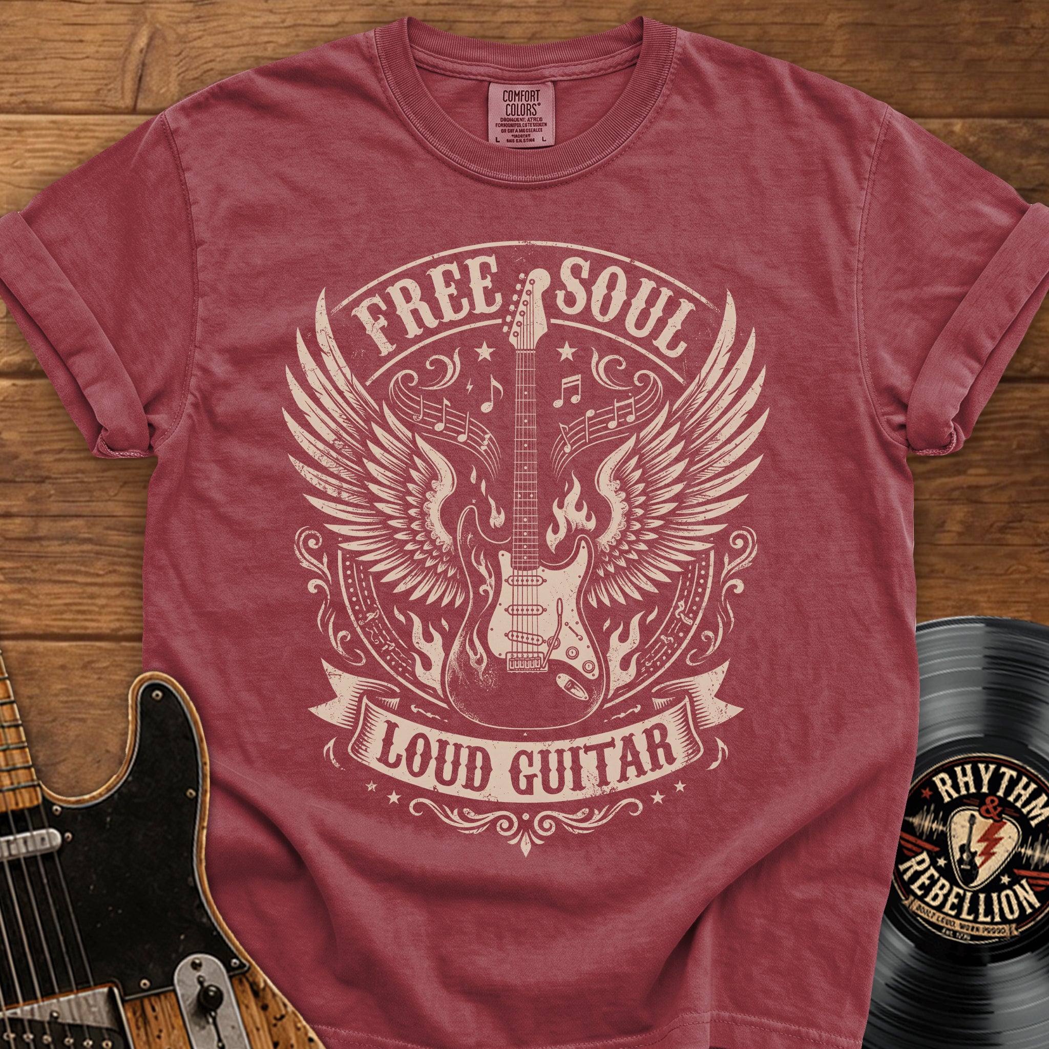 Free Soul Loud Guitar T-Shirt
