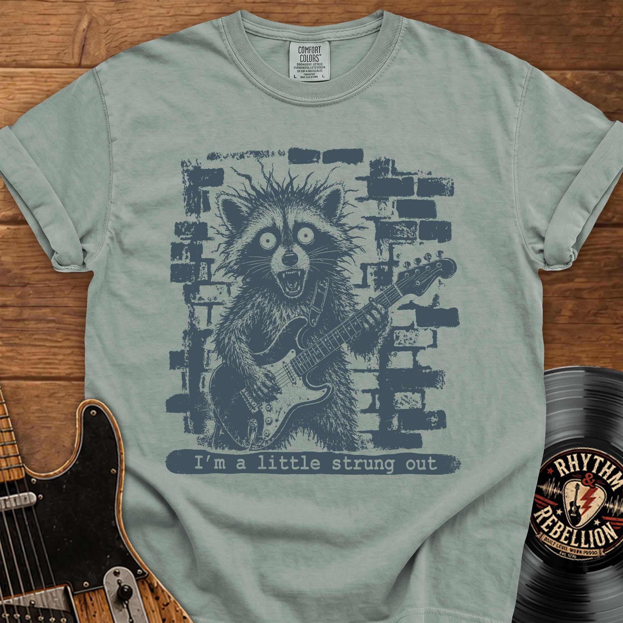 Raccoon Strung Out T-Shirt