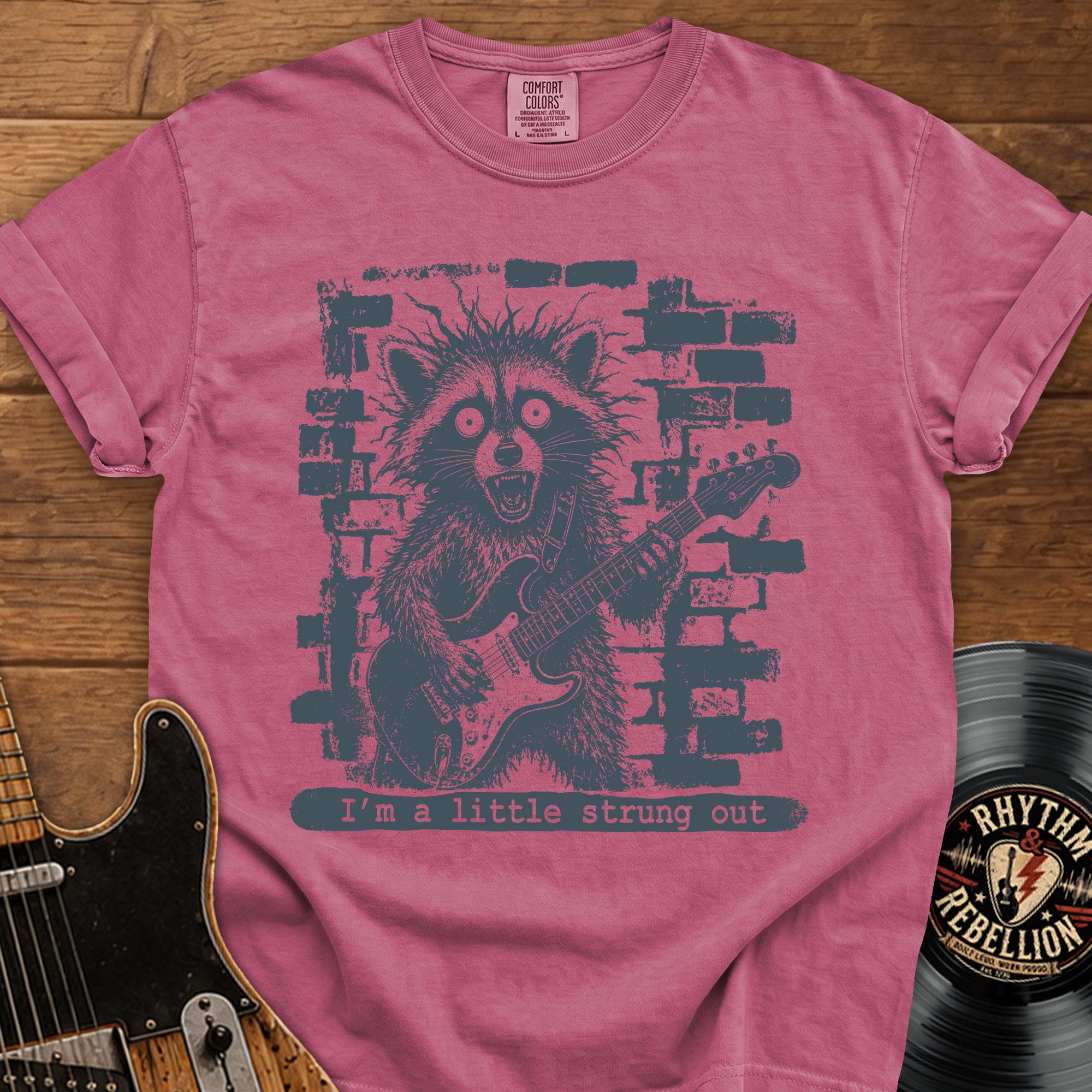 Raccoon Strung Out T-Shirt