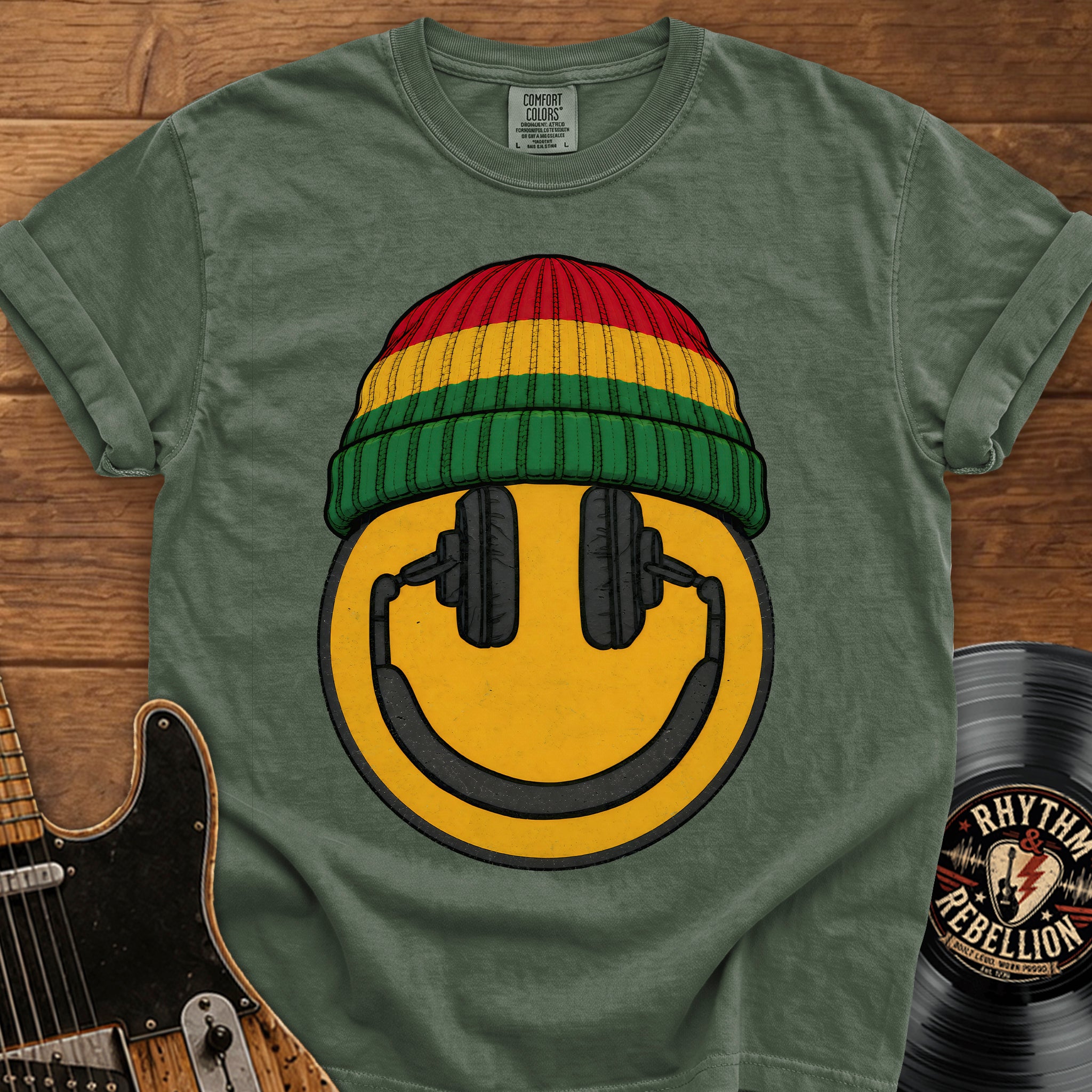 Rasta Beanie Smiley T-Shirt