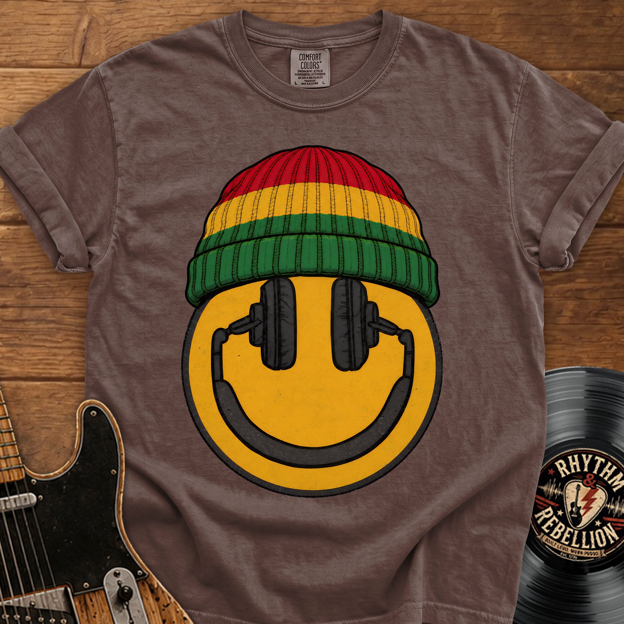 Rasta Beanie Smiley T-Shirt