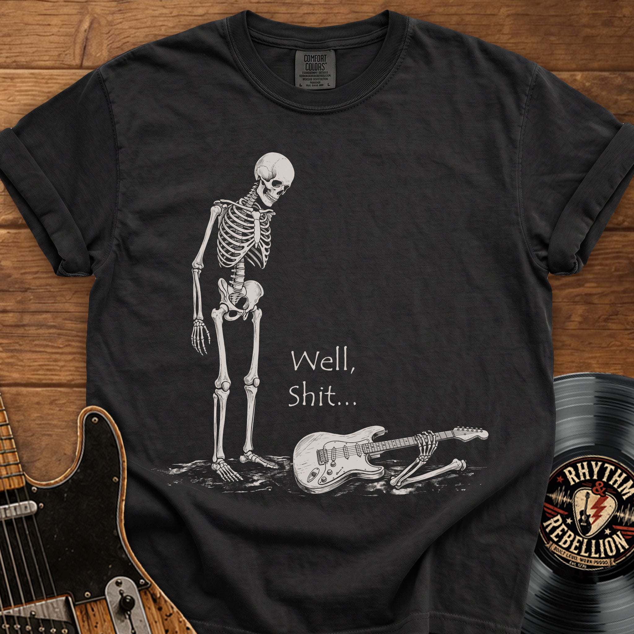 Skeleton Broken Guitar T-Shirt