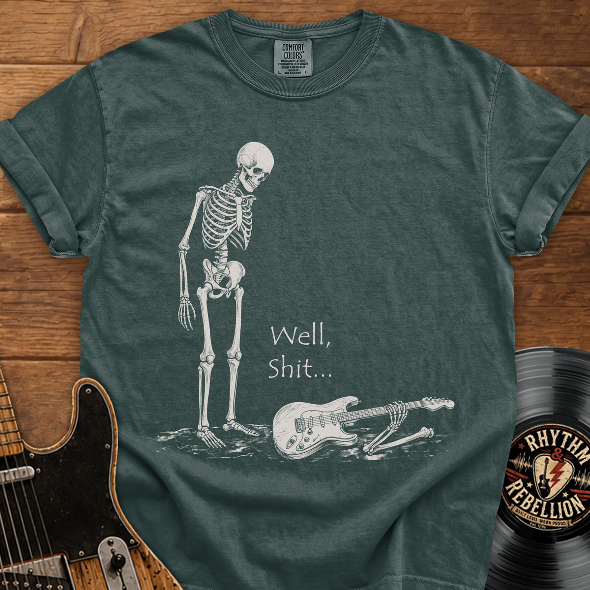 Skeleton Broken Guitar T-Shirt