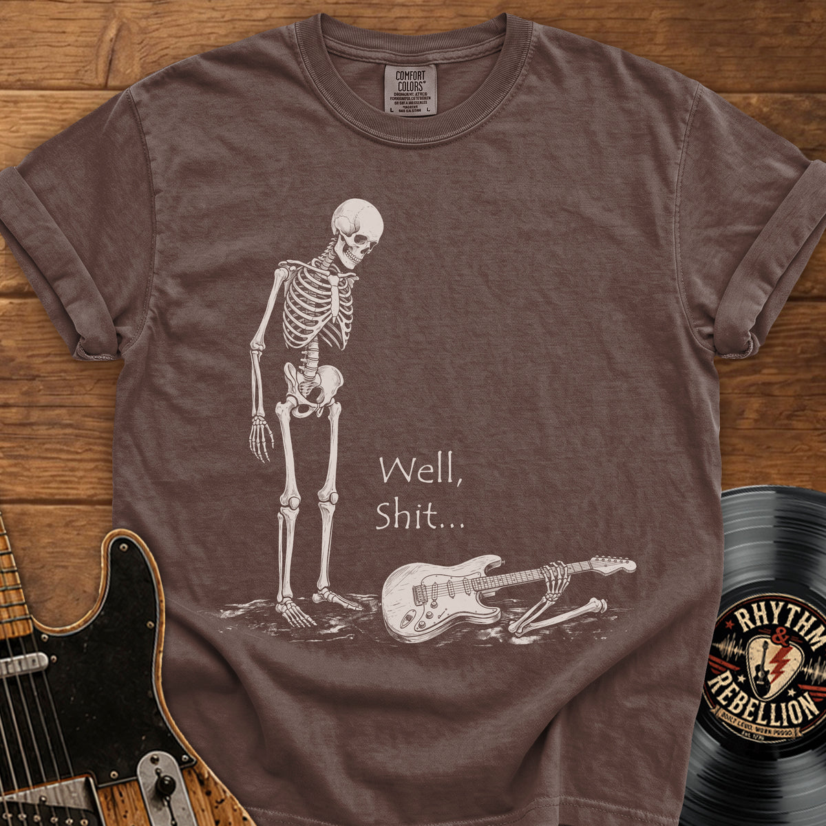 Skeleton Broken Guitar T-Shirt