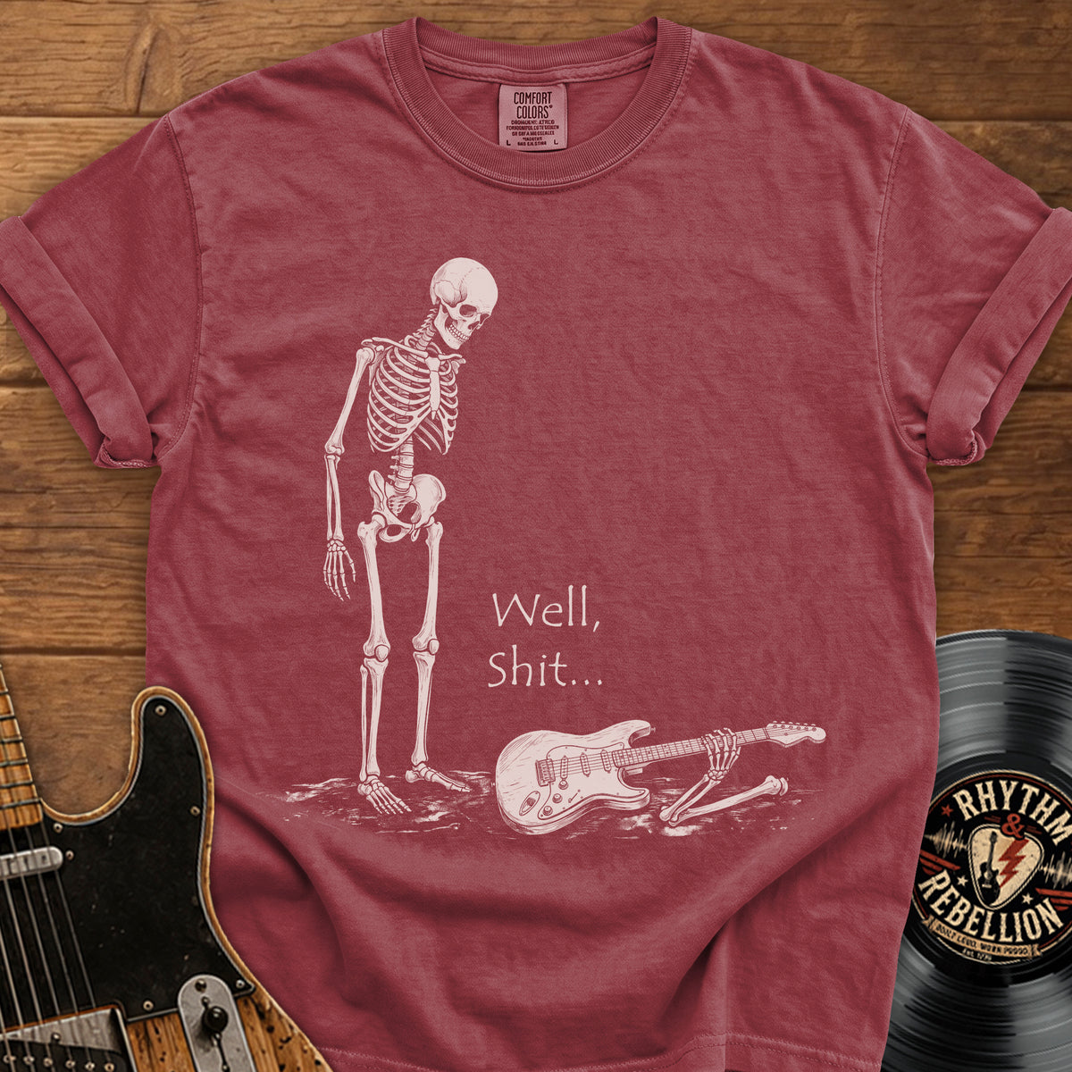 Skeleton Broken Guitar T-Shirt