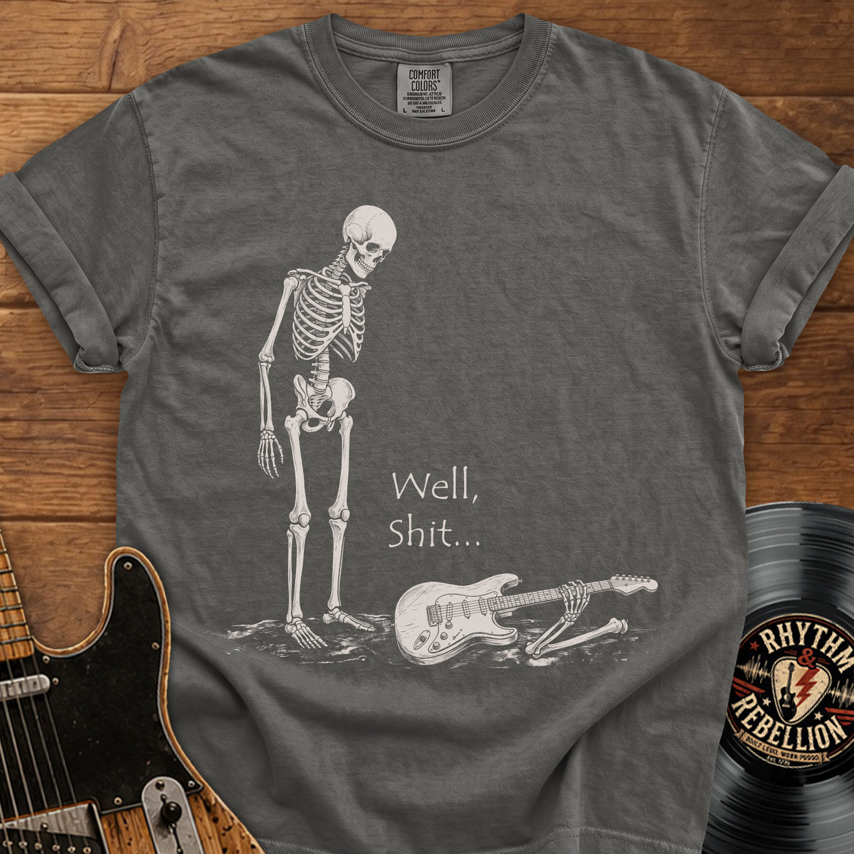 Skeleton Broken Guitar T-Shirt