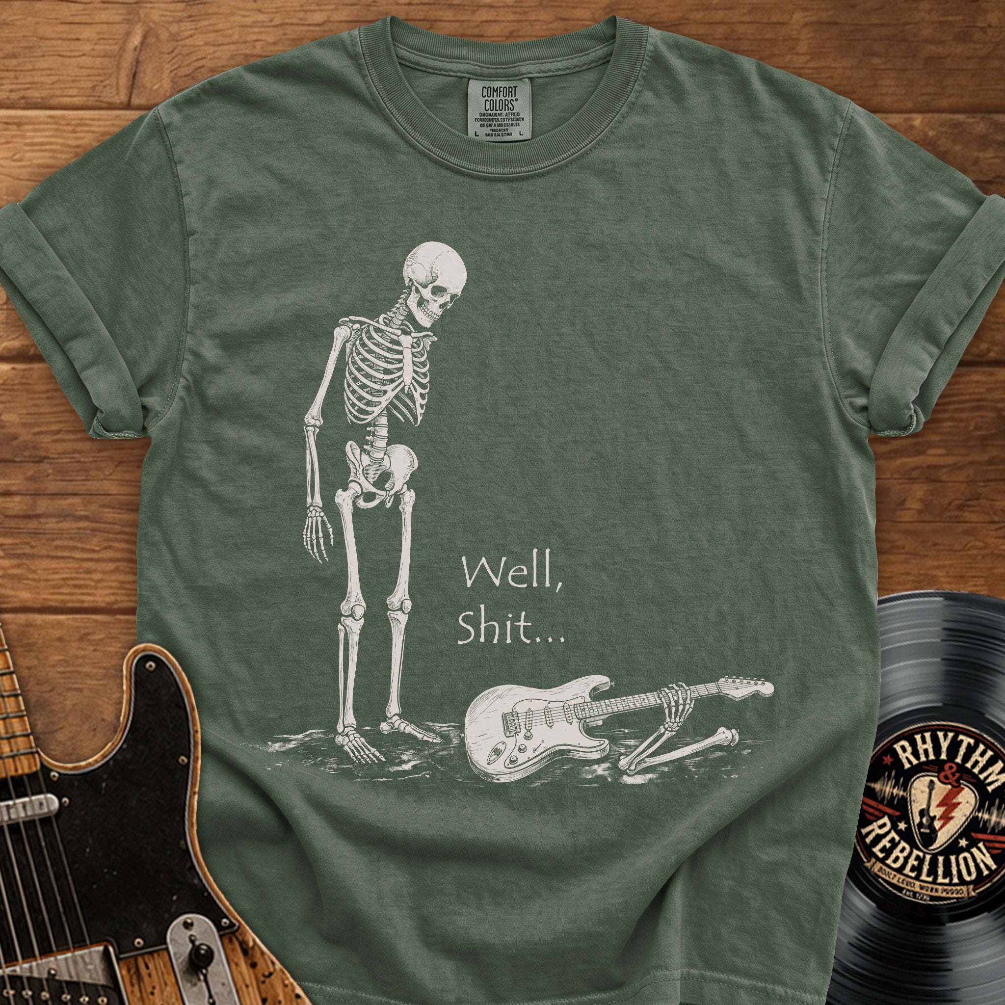 Skeleton Broken Guitar T-Shirt