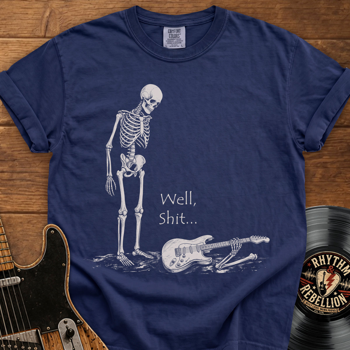 Skeleton Broken Guitar T-Shirt