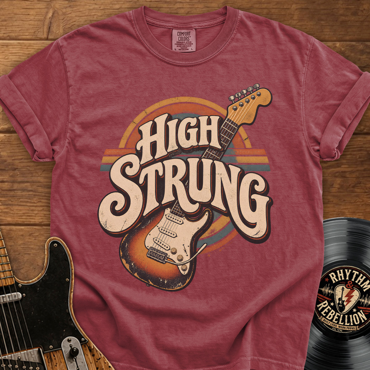 Retro High Strung Guitar T-Shirt