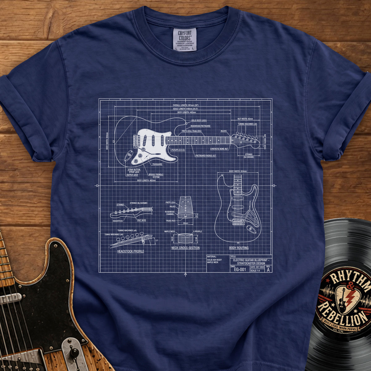 Guitar Blueprint T-Shirt